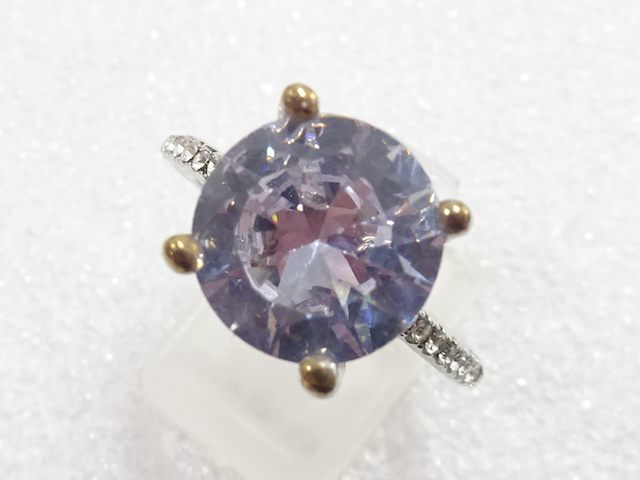 JAPANESE KIMONO / ANTIQUE CRYSTAL RING (SIZE 21)